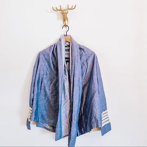 Yakampot Blue Open Face Cardigan Jacket Size XS